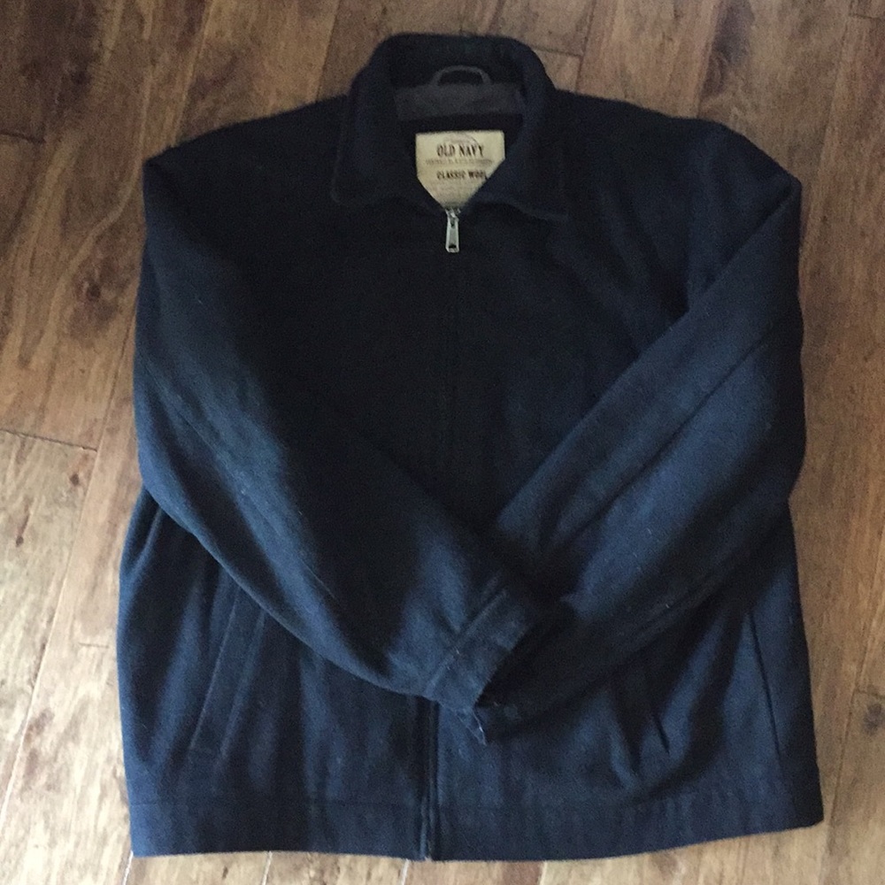 Men’s XXL black wool jacket